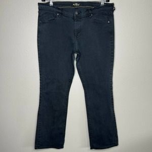 Old Navy The Flirt Black Denim Bootcut Mid-Rise Stretch Jeans Sz 16